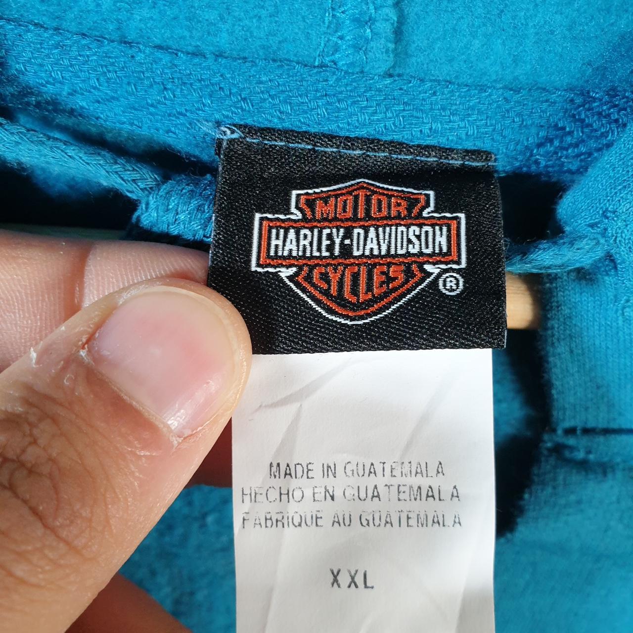 Vintage Harley Davidson Orlando Hoodie Womens 2XL Blue Motorcycle USA