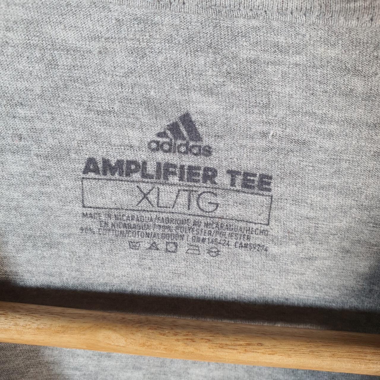 Vintage Adidas Amplifier Baltimore Uni T Shirt Men’s XL Grey Three Stripes Logo Athletic