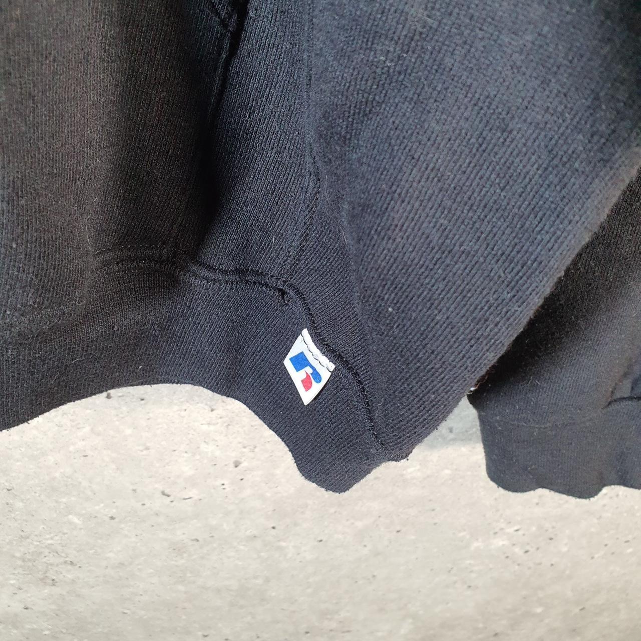 Vintage Russell Athletic Lady Mustang Hoodie Men’s Large Black Pullover Baggy