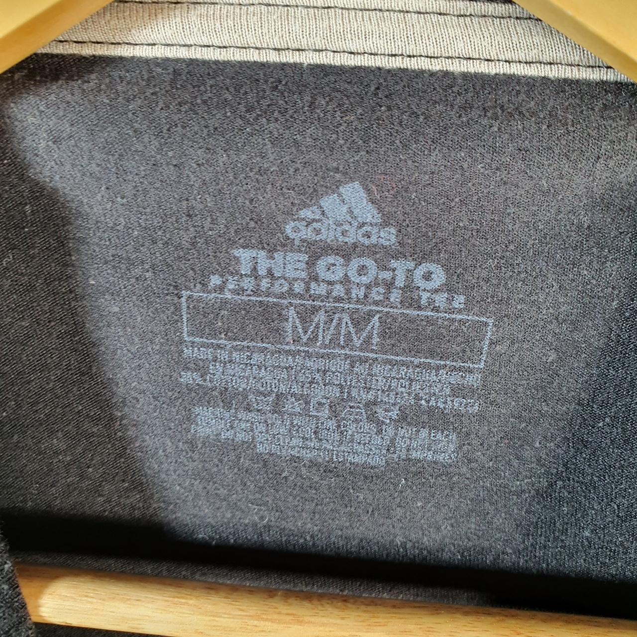 Vintage Adidas Go Tee Performance T Shirt Shirt Men’s Medium Black Three Stripes Logo Athletic