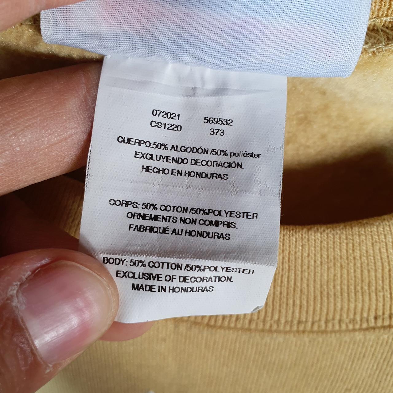 Vintage Champion Sweatshirt Men’s Medium Yellow USA Pullover Spellout Logo