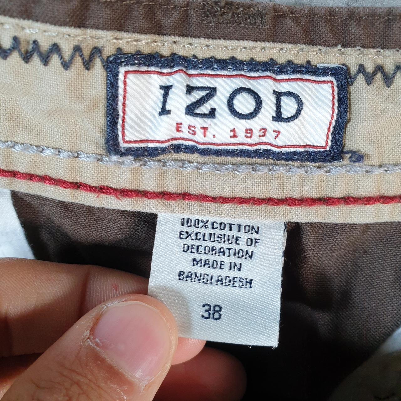 Vintage Izod Golf Chino Shorts Jorts Cargo Men’s W38 Brown Baggy Cotton