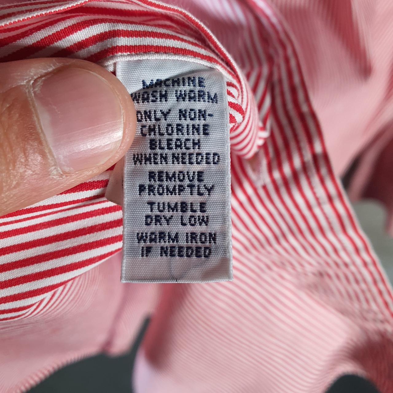 Vintage Ralph Lauren Button Down Shirt Men’s XL Red Striped Regent Custom Fit Cotton