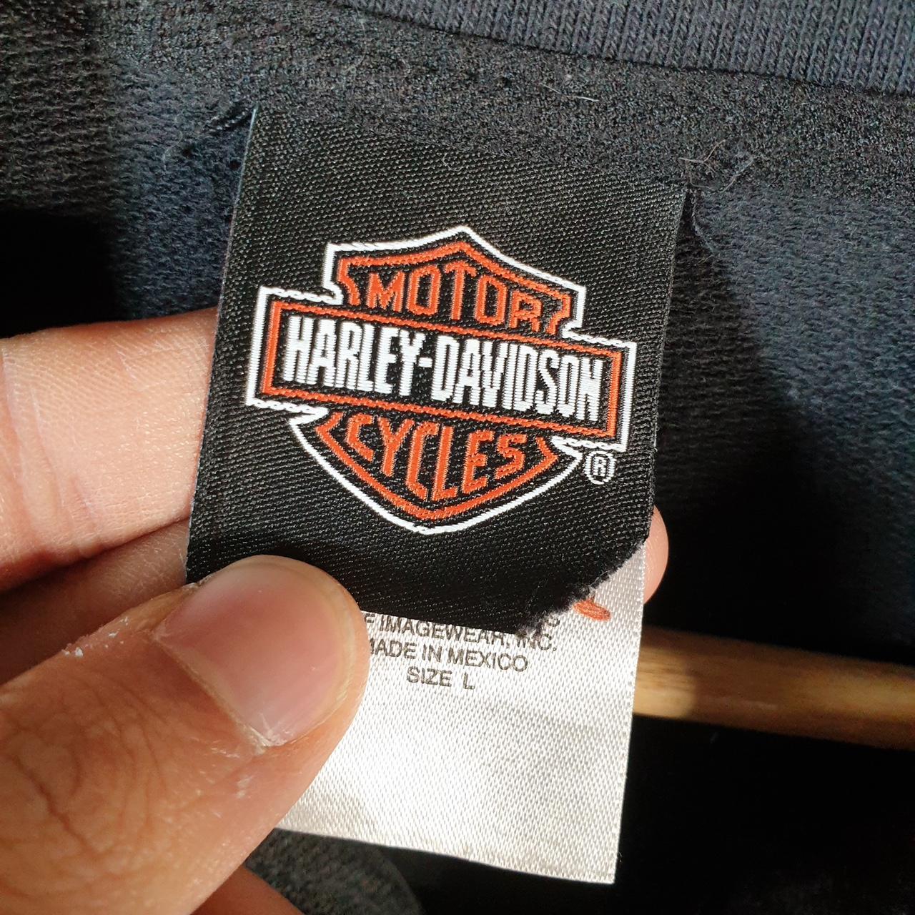 Vintage Harley Davidson New York Sweatshirt Flowers Womens Large Black