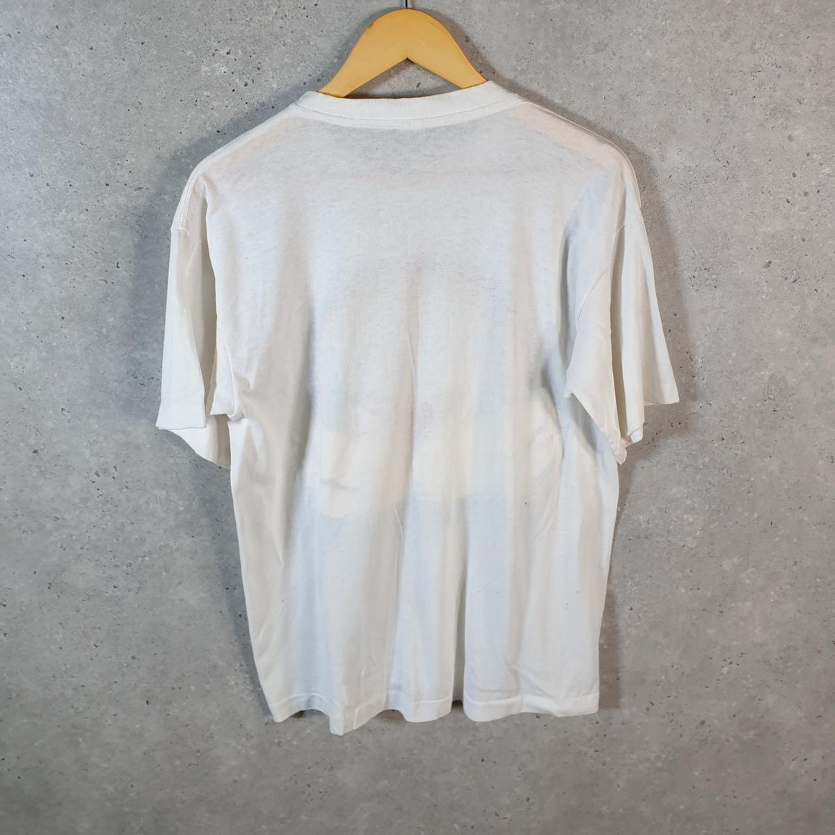Vintage Rainbow Duck Heart Graphic USA 90s Single Stitch T Shirt Men’s Small White C8920
