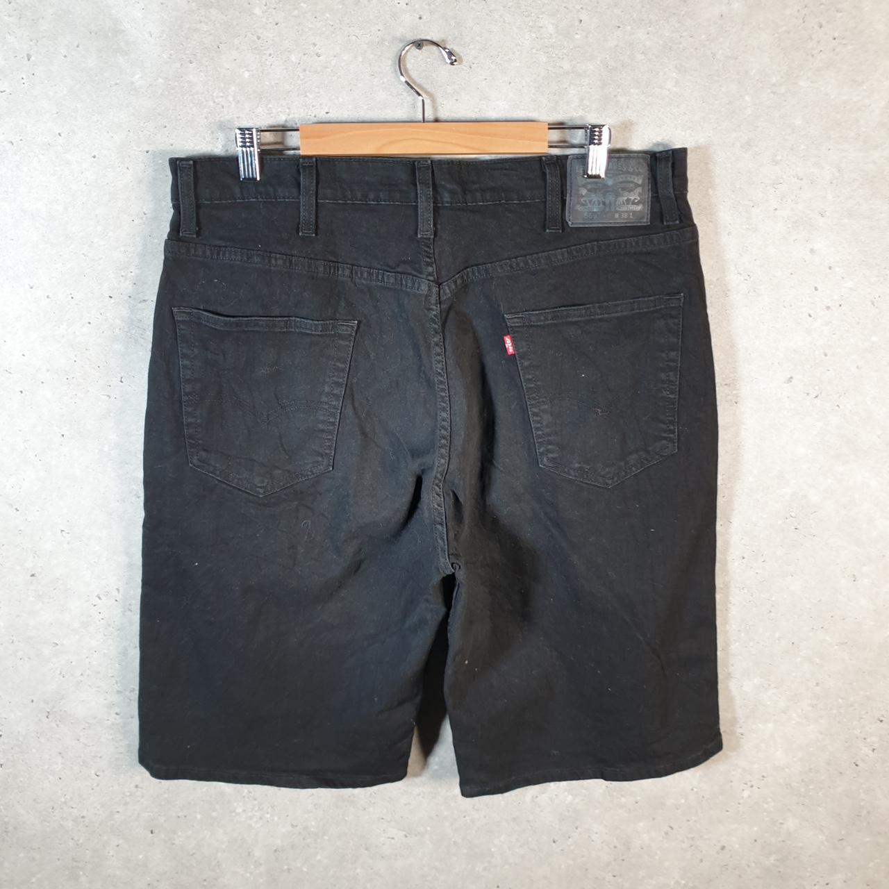Vintage Levi’s 569 Baggy Shorts Jorts Cargo Mens W38 Black Relaxed Denim