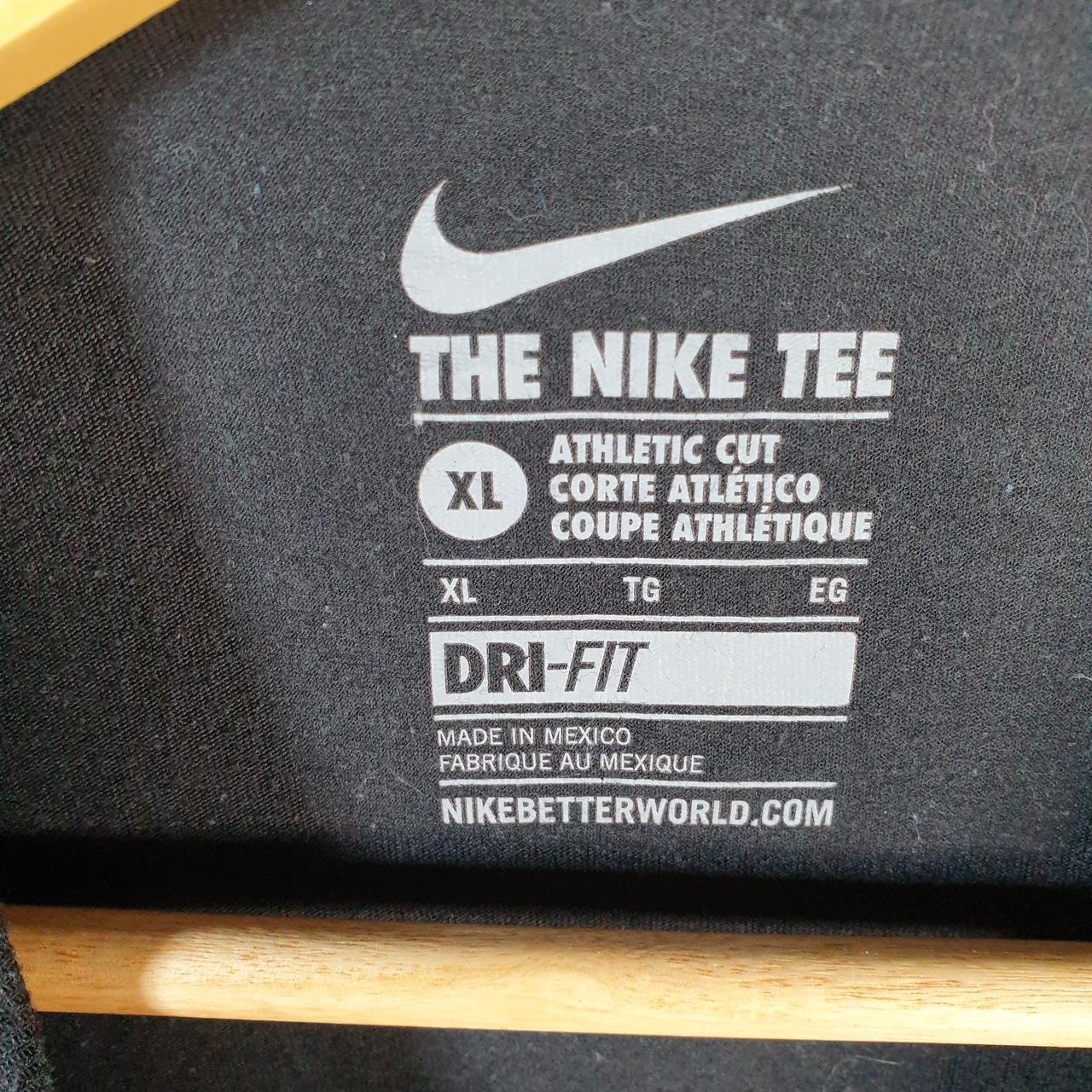 Vintage Nike Club Dri Fit Spellout T Shirt Men’s XL Black Graphic Swoosh Athletic