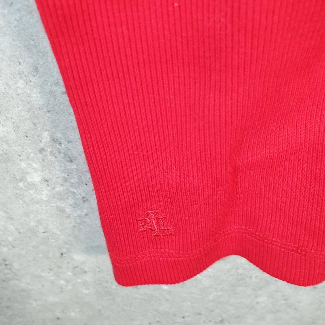 Vintage Ralph Lauren Polo Knit Sweater Womens 2XL Red Cotton Pullover