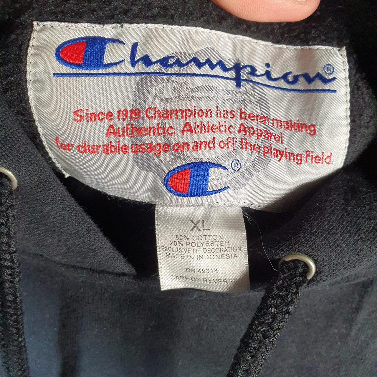 Vintage Champion Hoodie Men’s XL Black Pro Sport MT Raiders Pullover