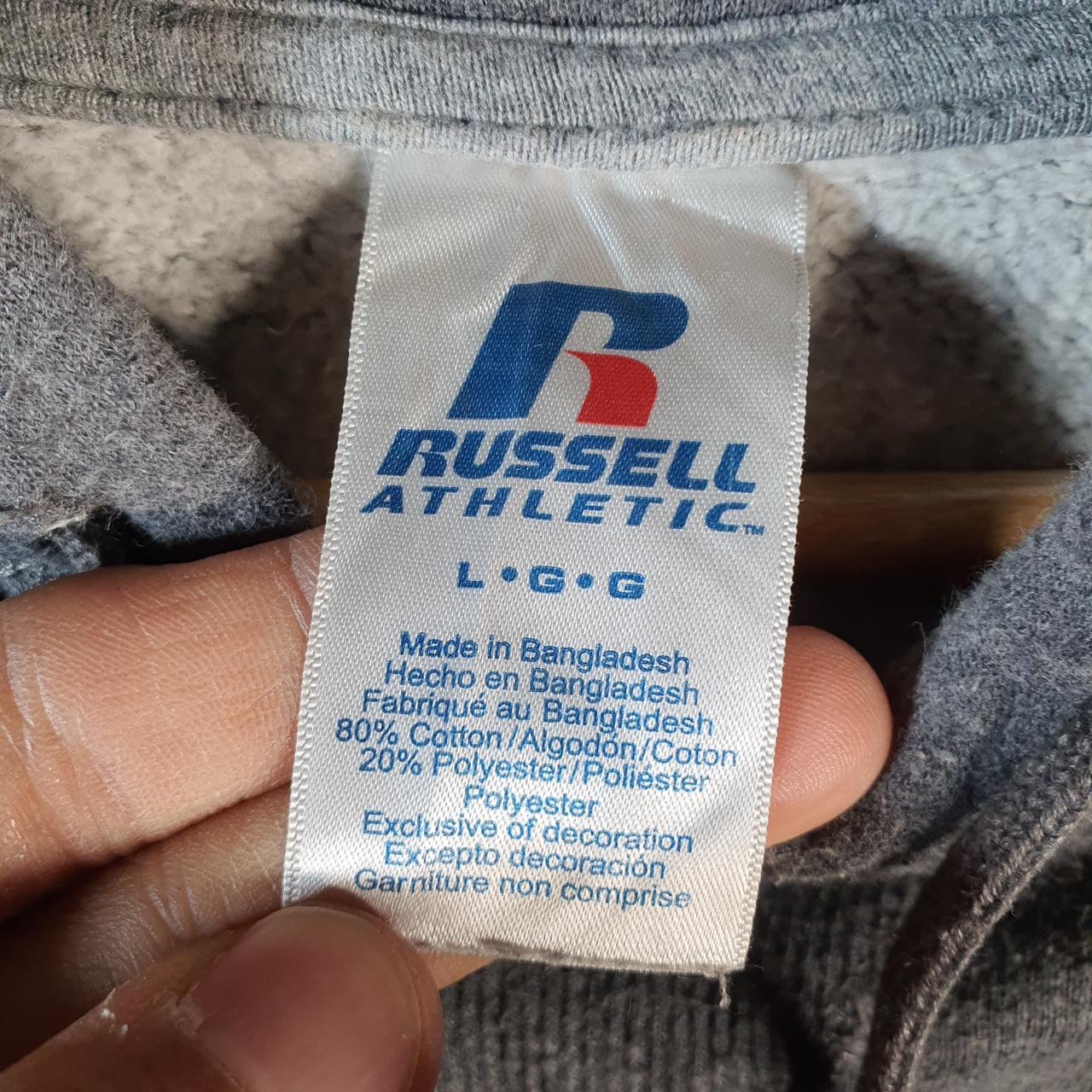 Vintage Russell Athletic Blank Hoodie Men’s Large Grey Pullover Baggy