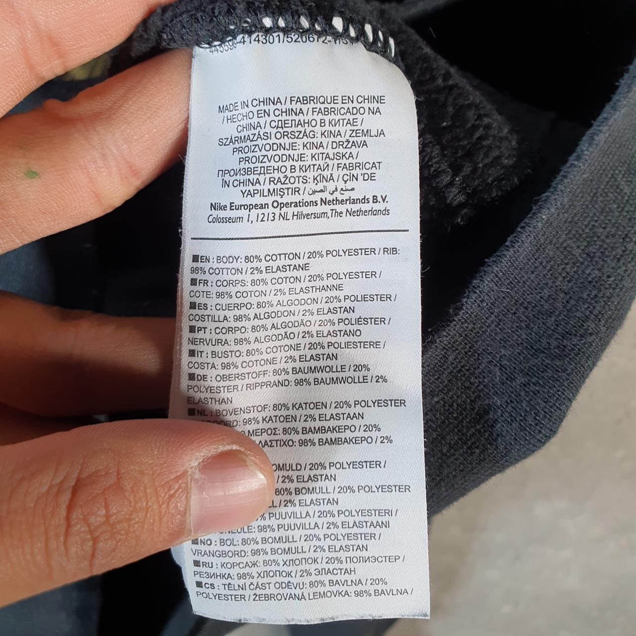 Vintage Nike Club All Over Print AOP Sweatshirt Men’s Large Black Swoosh Y2K Pullover Logo