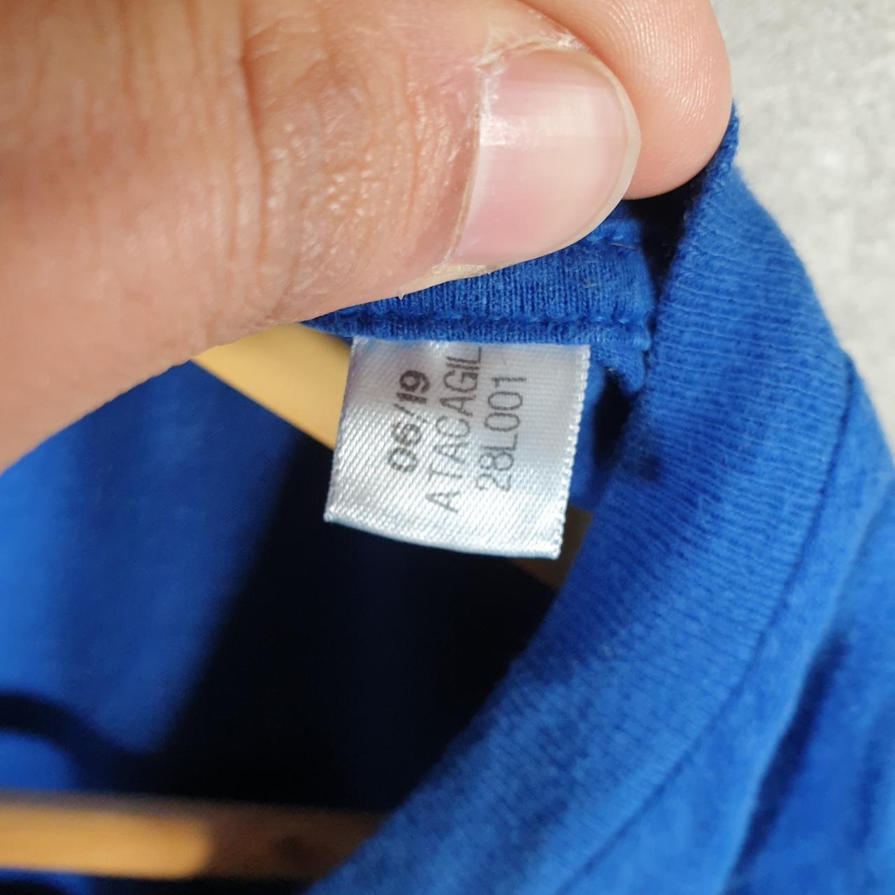 Vintage Adidas Amplifier T Shirt Shirt Men’s XL Blue Three Stripes Logo Athletic C9883