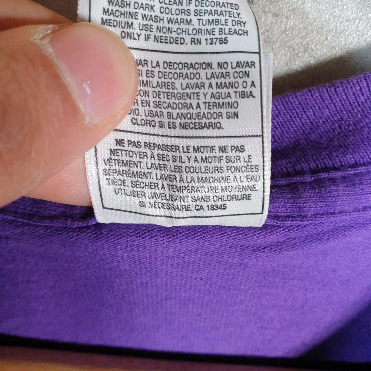 Vintage Fruit of the Loom King Louie Health Walk 90s USA Single Stitch T Shirt Men’s 2XL Purple C9556