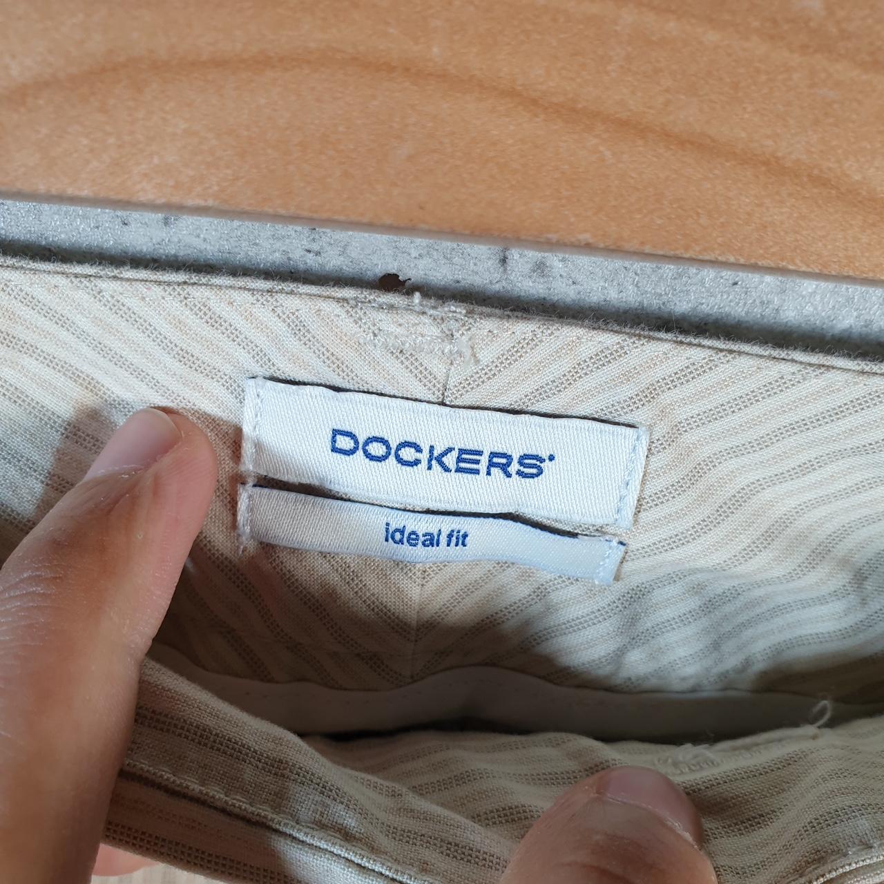 Vintage Dockers Chino Shorts Jorts Cargo Womens W34 Brown Baggy Cotton