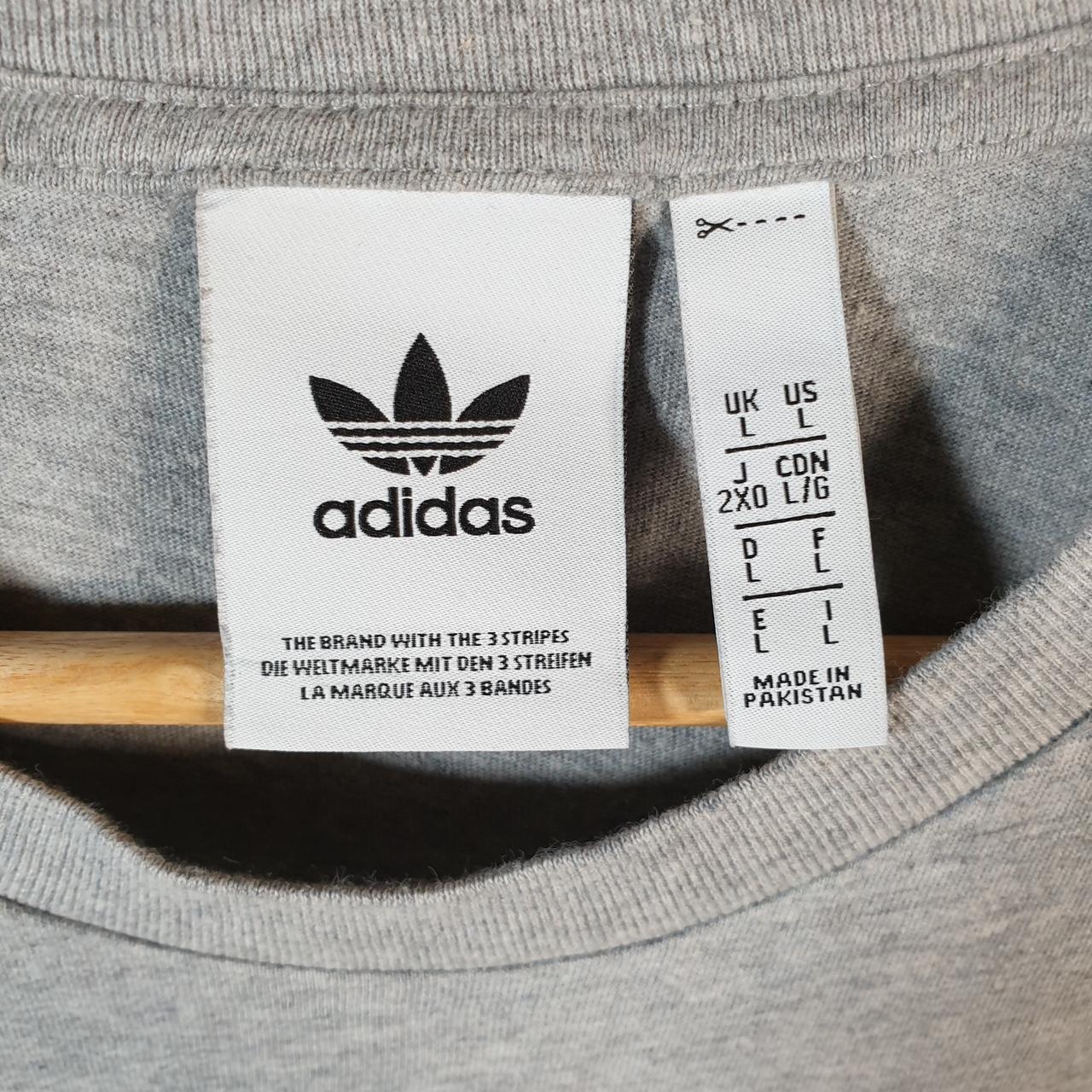 Vintage Adidas Embroidered Trefoil Retro T Shirt Mens Large Grey Logo Athletic