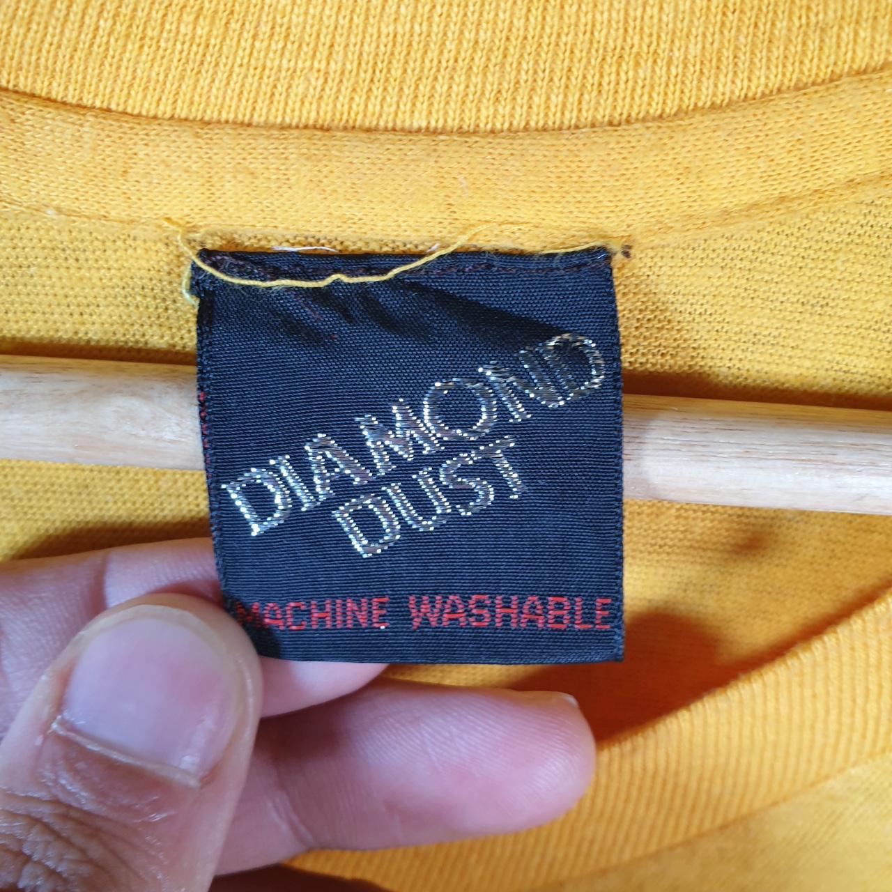 Vintage Diamond Dust Palm Tree Sunset USA Single Stitch T Shirt Men’s Large Orange