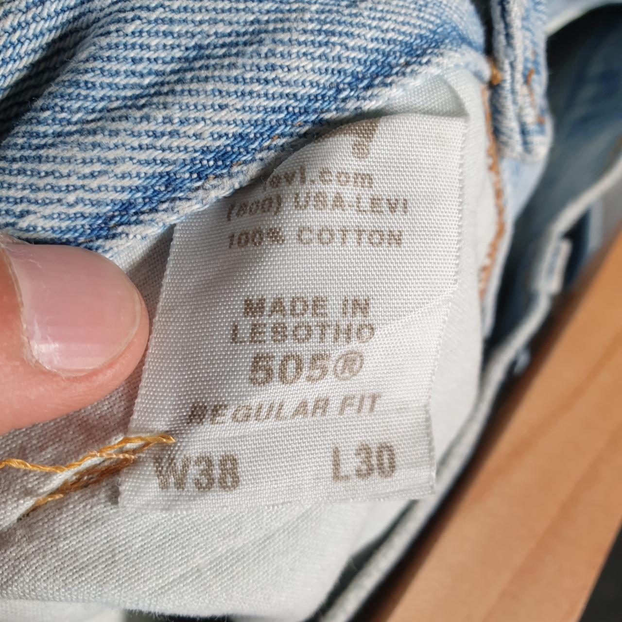 Vintage Levi’s 505 Cut Off Baggy Shorts Jorts Cargo Womens W38 Blue Relaxed Denim