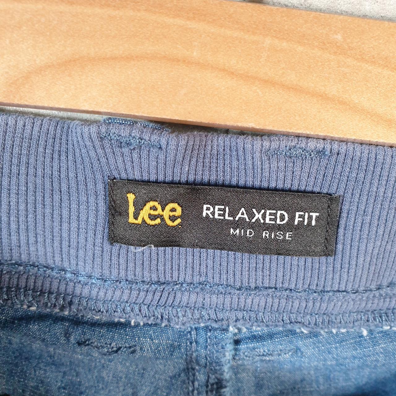 Vintage Lee Baggy Shorts Jorts Cargo Womens W36 Blue Relaxed Denim