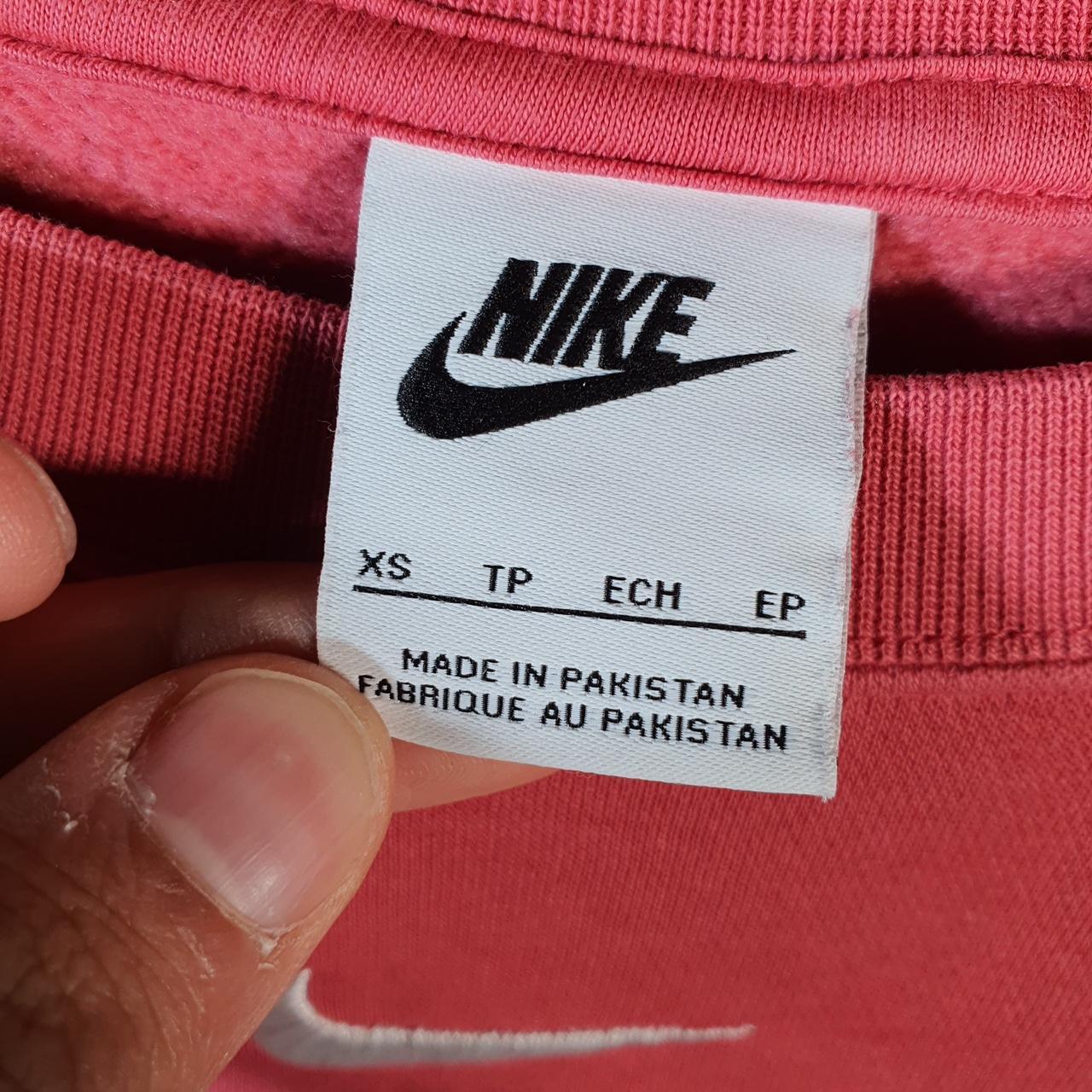 Vintage Nike Cropped Sweatshirt Womens XS Pink Swoosh Y2K Pullover Logo