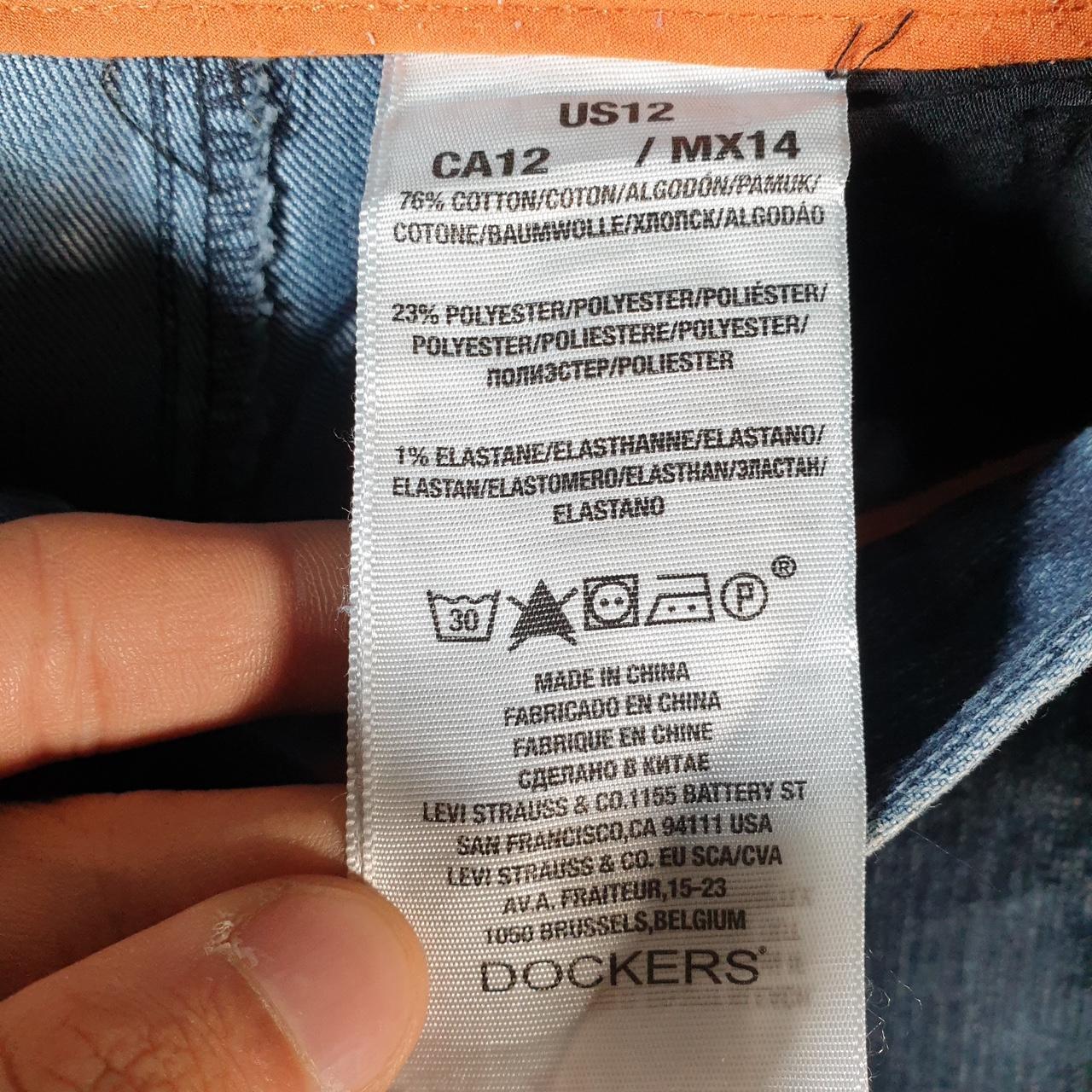 Vintage Dockers Chino Shorts Jorts Cargo Womens W34 Blue Baggy Cotton