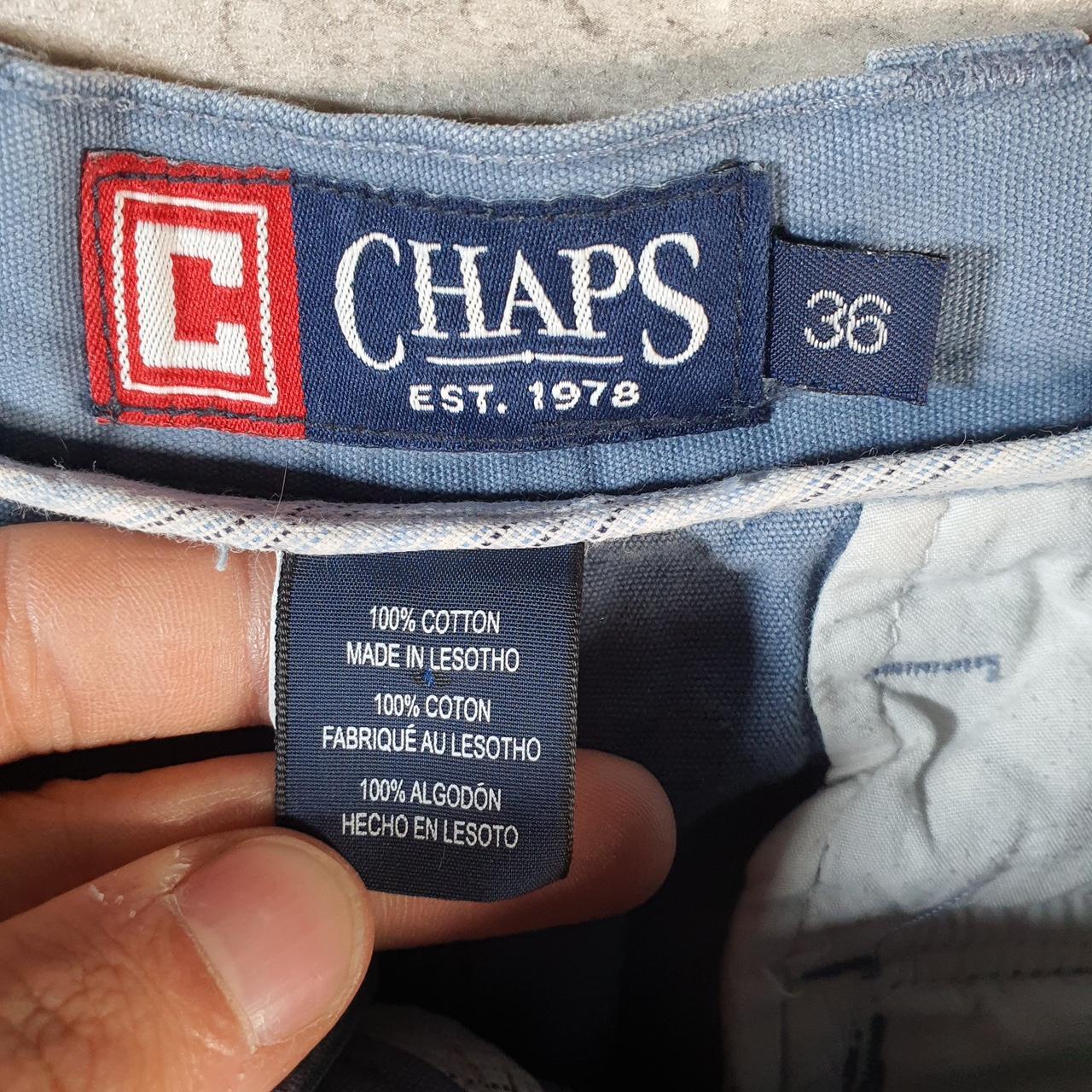 Vintage Chaps Ralph Lauren Chino Shorts Jorts Cargo Men’s W36 Blue Baggy Cotton