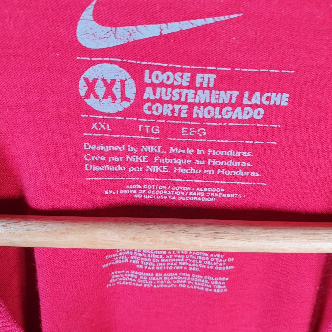 Vintage Nike Red Raider Nation T Shirt Men’s 2XL Red Swoosh Logo Athletic