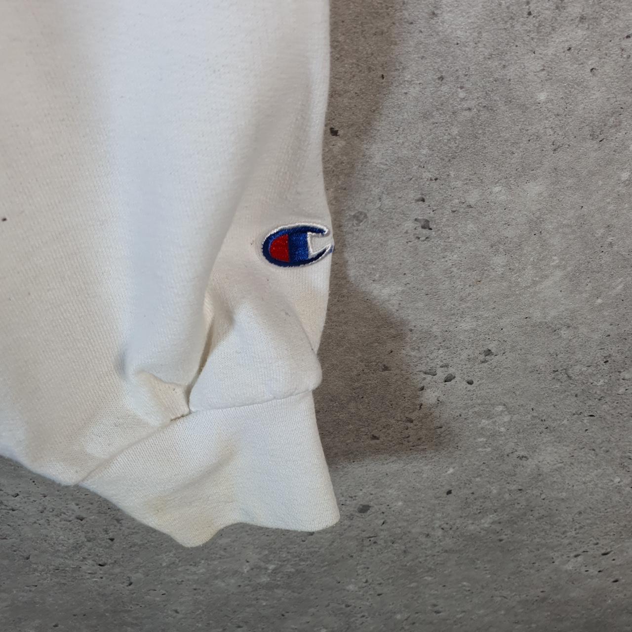 Vintage Champion Campbell Uni Sweatshirt Men’s S White USA Pullover Spellout Logo