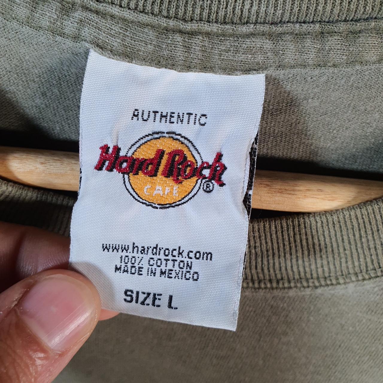 Vintage Hard Rock Cafe Pittsburgh 90s USA Spellout T Shirt Men’s Large Khaki Green