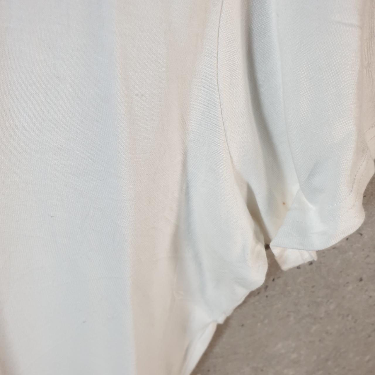 Vintage Adidas Spellout USA Retro T Shirt Womens Medium White Logo Athletic