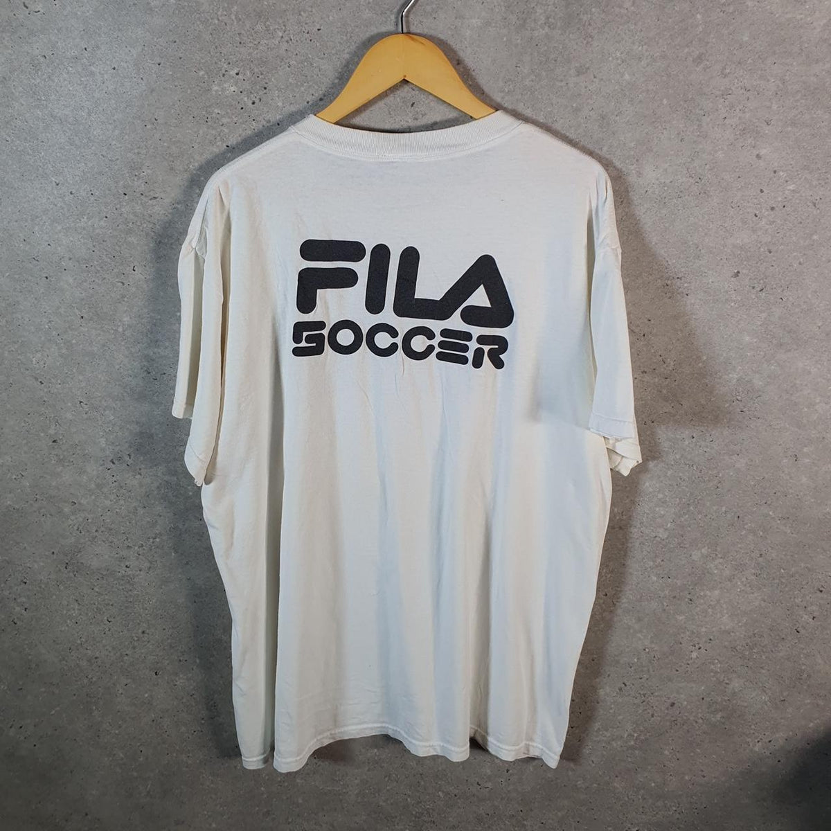 Vintage Fila Connecticut Soccer T Shirt Men’s XL White Casual Sports Logo Athletic