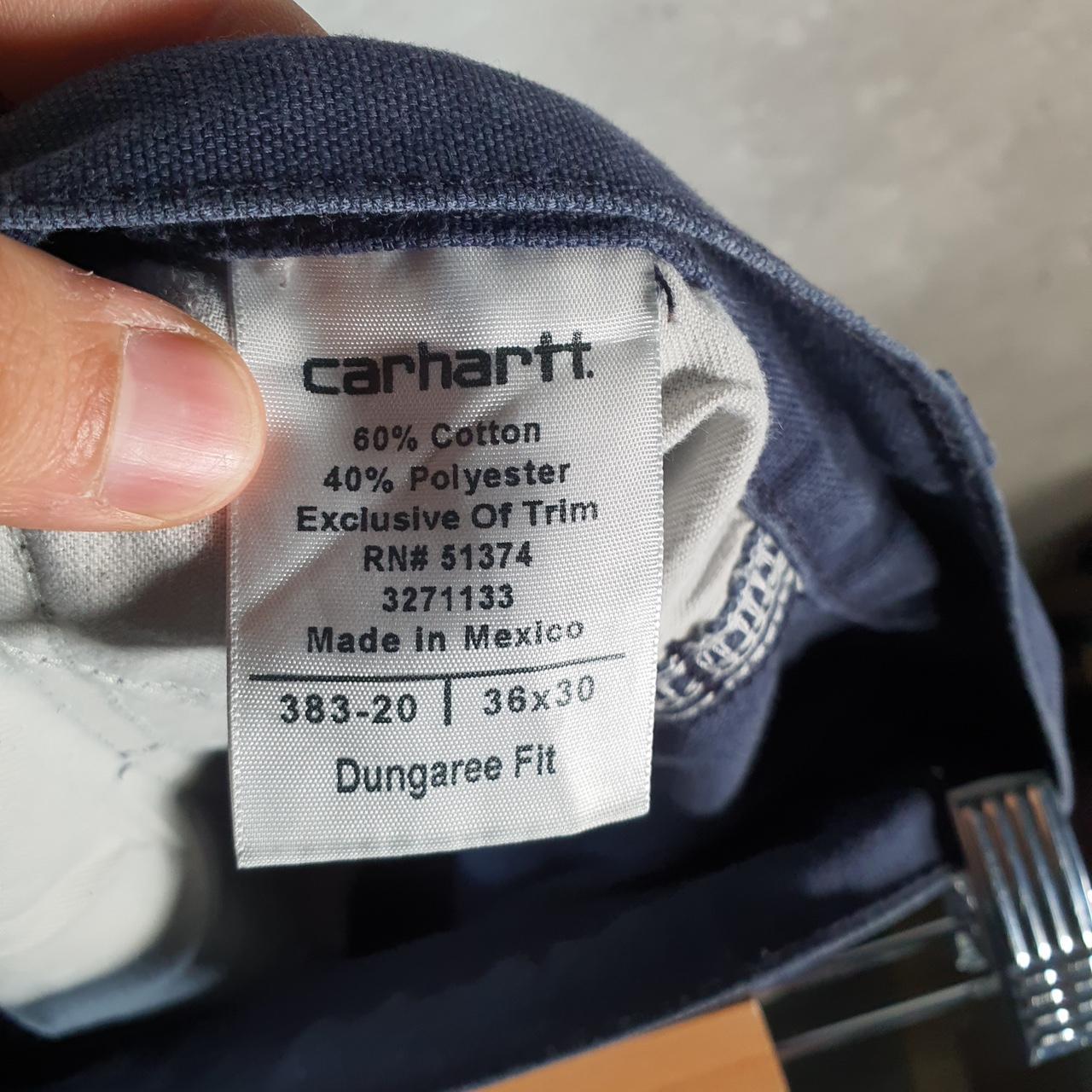 Vintage Carhartt Carpenter Trousers Mens W36 L30 Navy Blue Dungaree Fit Workwear USA