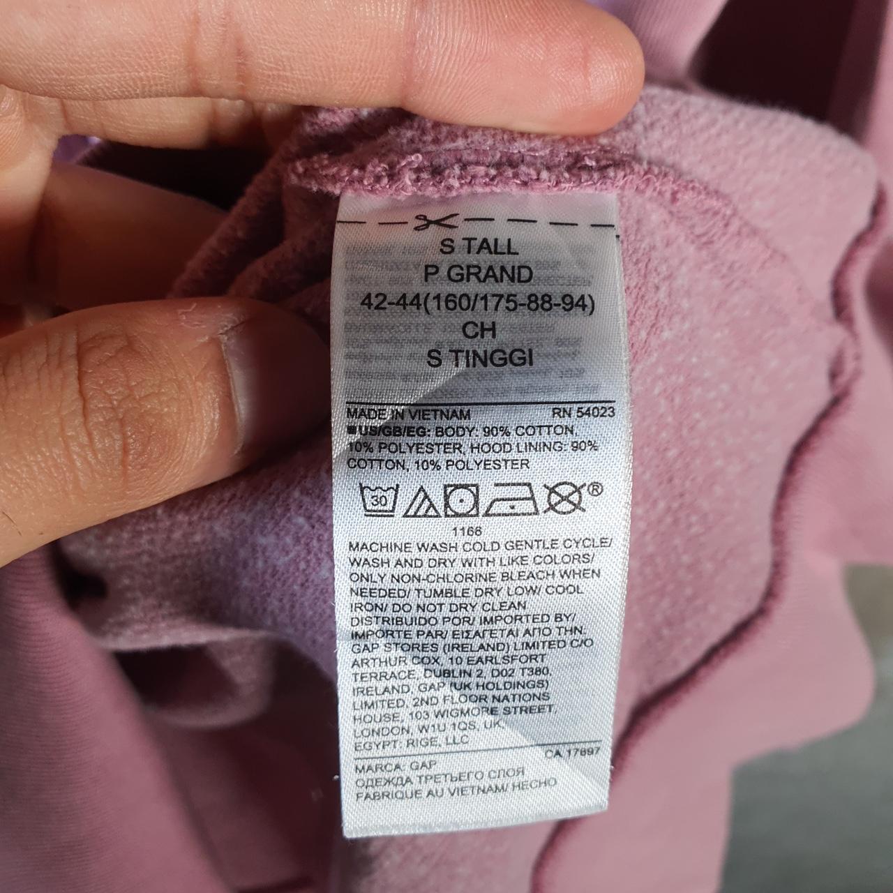 Vintage Gap Spellout Hoodie Womens Small Pink Y2K Sweatshirt Logo Embroidered