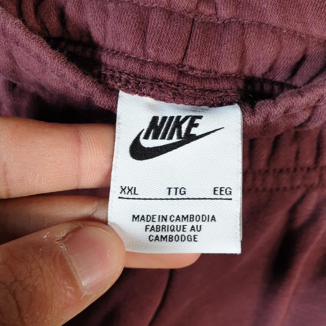 Vintage Nike Club Sweatpant Joggers Mens 2XL Burgundy Red Swoosh Sports Tracksuit - Big Fish Vintage