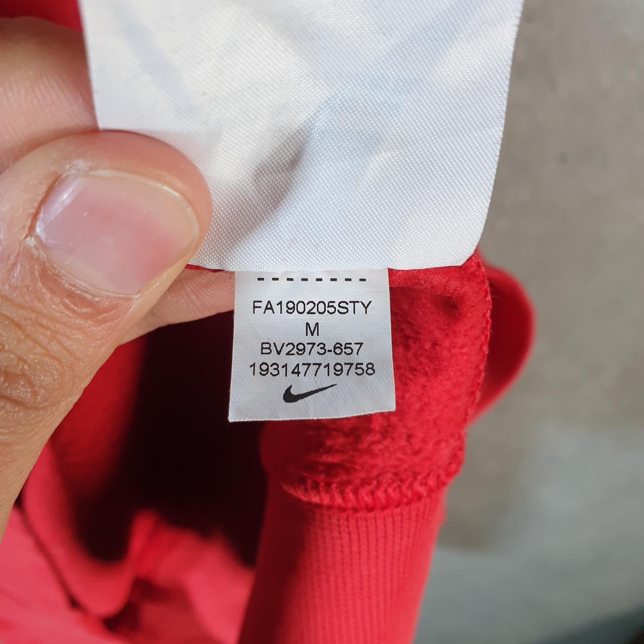 Vintage Nike Club Spellout Hoodie Men’s Medium Red Swoosh Y2K Pullover