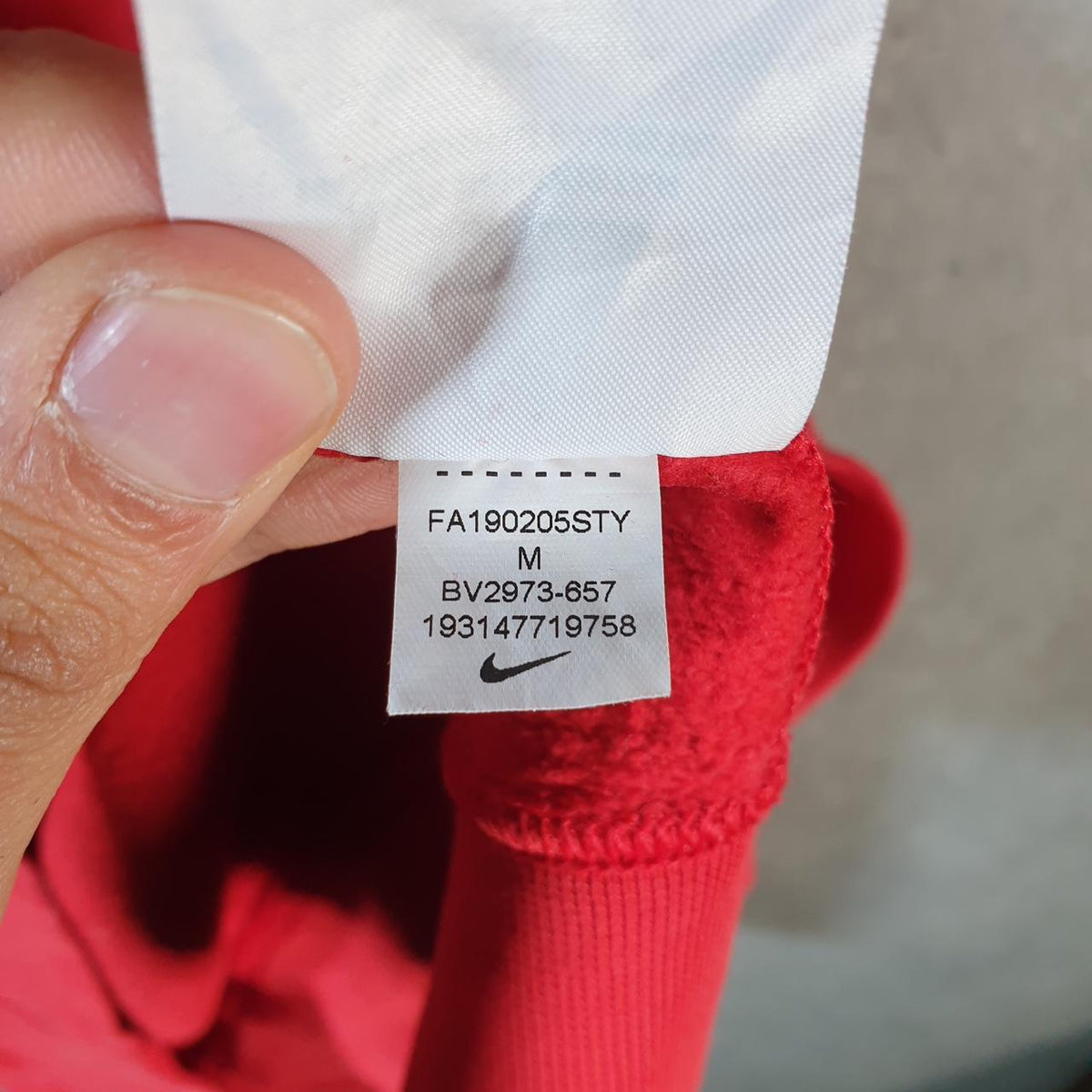 Vintage Nike Club Spellout Hoodie Men’s Medium Red Swoosh Y2K Pullover