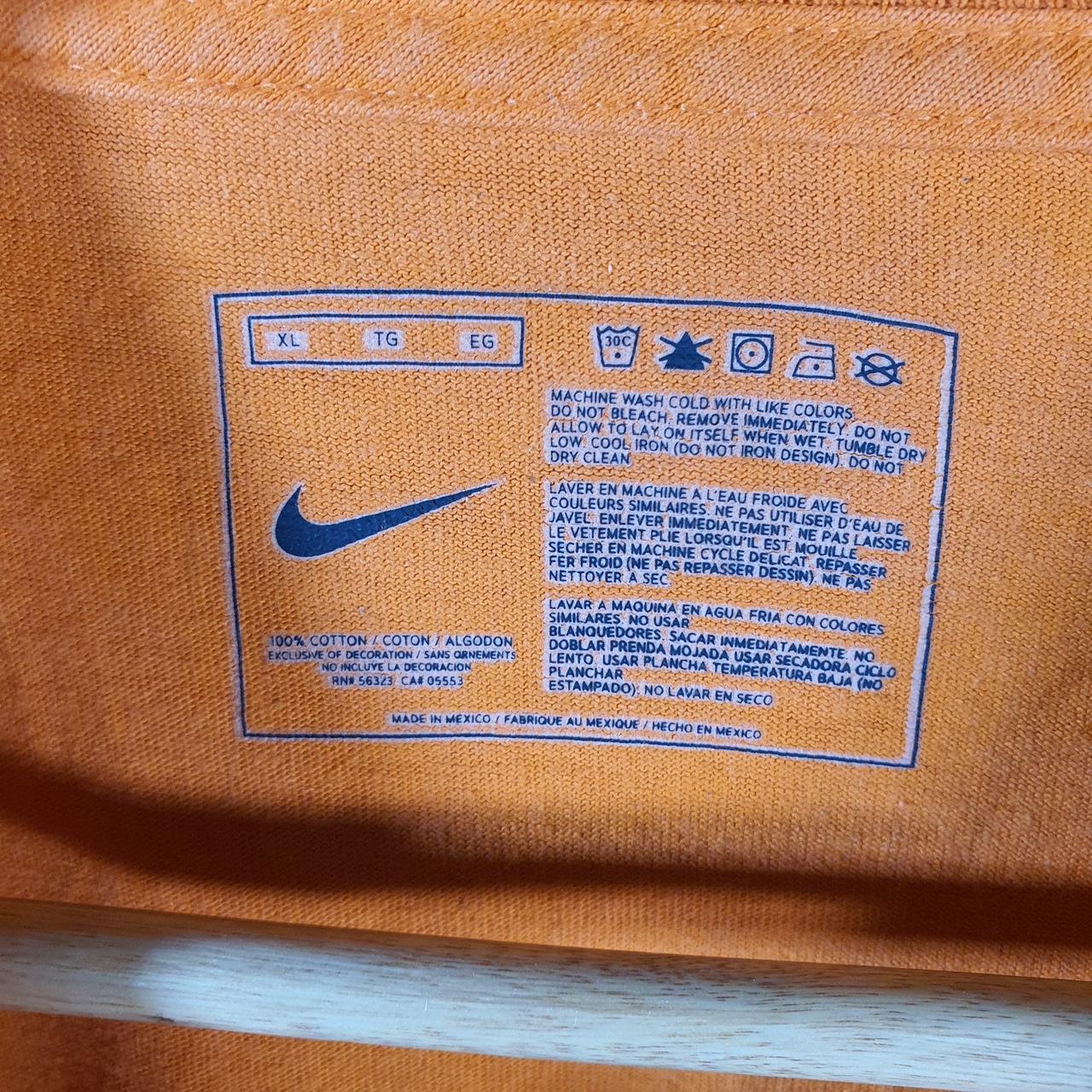 Vintage Nike Air Graphic Spellout T Shirt Men’s XL Orange Swoosh Athletic