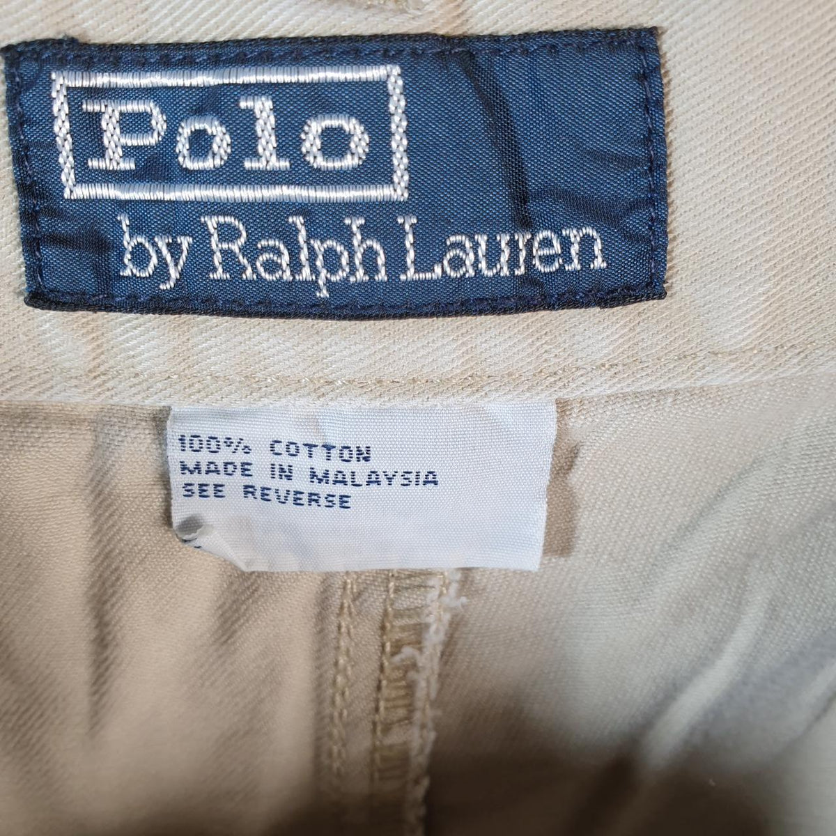 Vintage Ralph Lauren Polo Shorts Jorts Chino Cargo Men’s W38 Brown Baggy Cotton A4266
