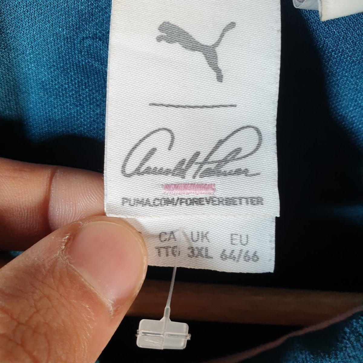 Vintage Puma Arnold Palmer Umbrella Golf Polo Shirt Men’s 2XL Blue sports Logo Athletic