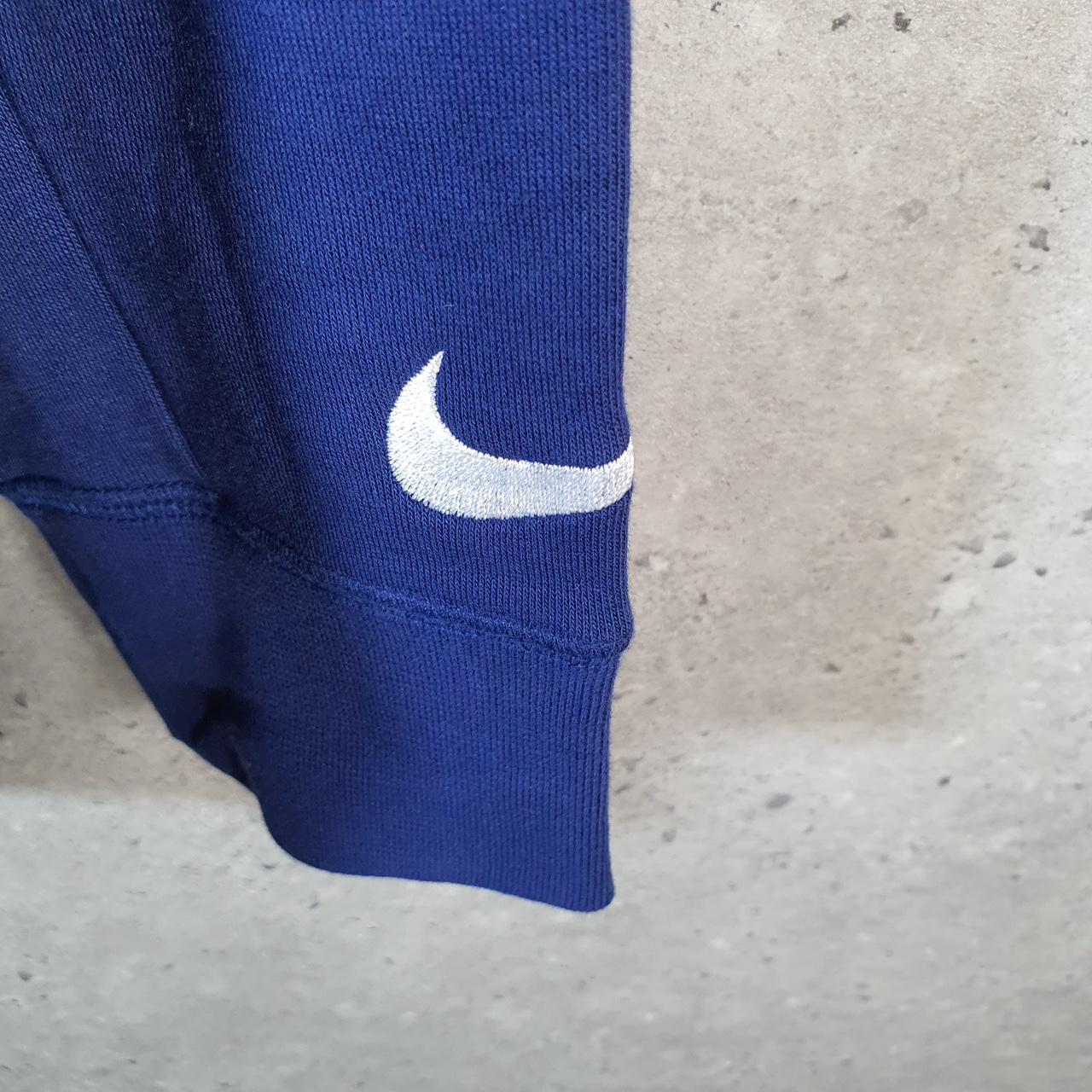 Vintage Nike FC Football Hoodie Men’s Small Blue Swoosh Y2K Pullover Sweatshirt Logo