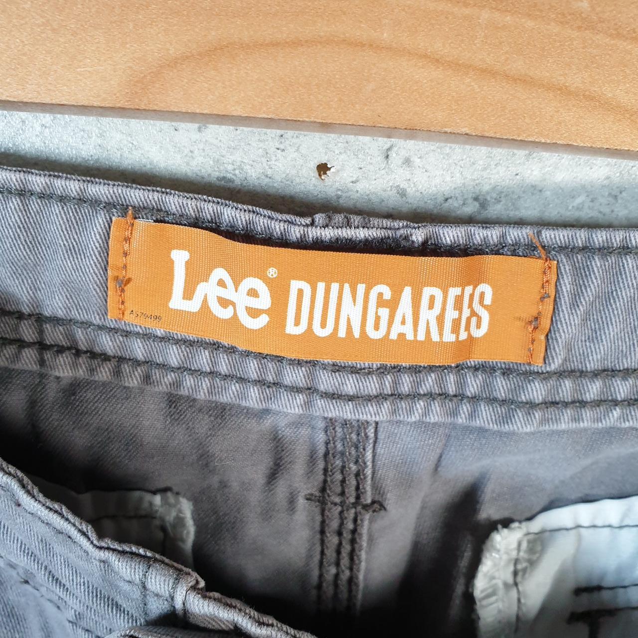 Vintage Lee Chino Shorts Jorts Cargo Mens W36 Grey Baggy Cotton