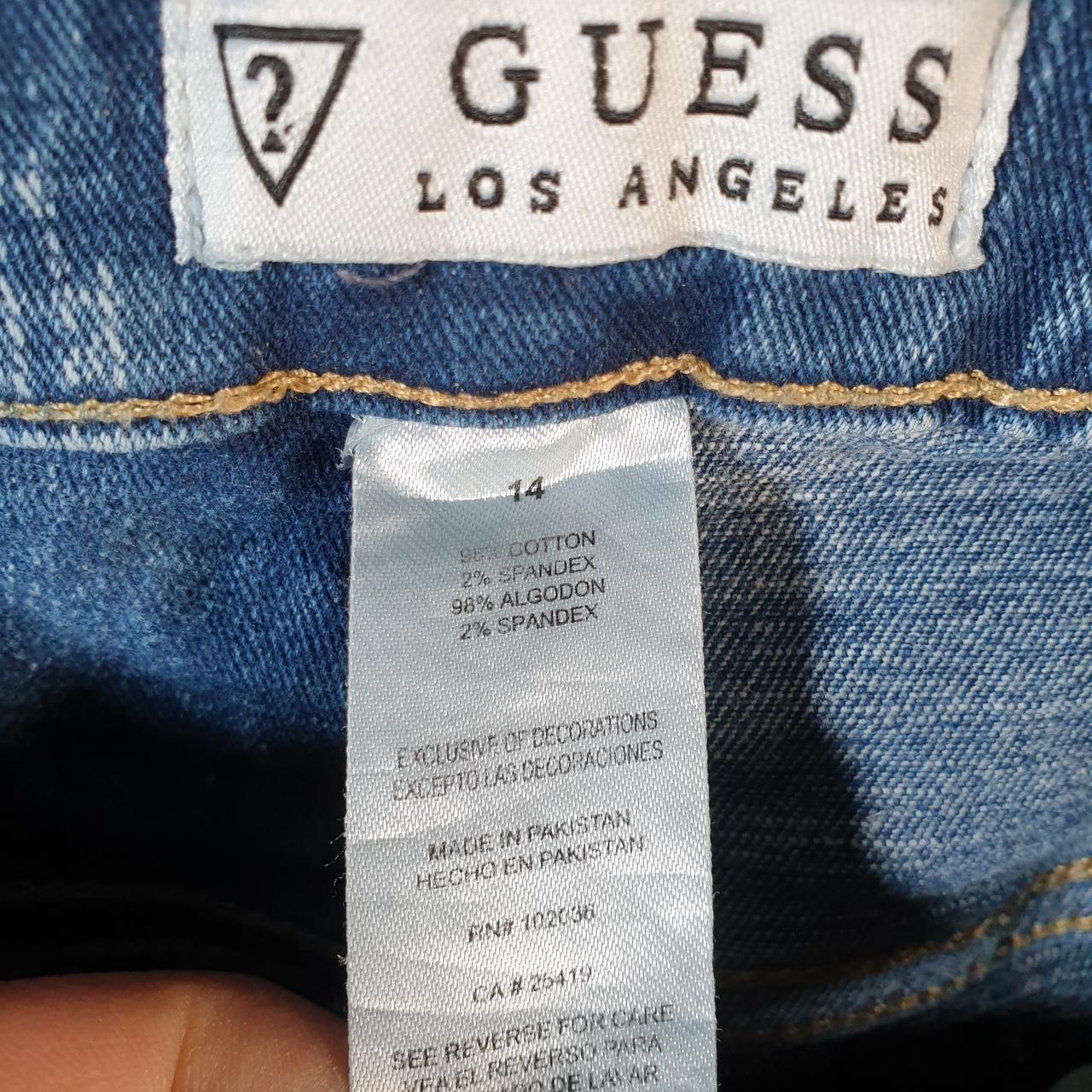 Vintage Guess Baggy Shorts Jorts Cargo Womens W28 Blue Relaxed Denim