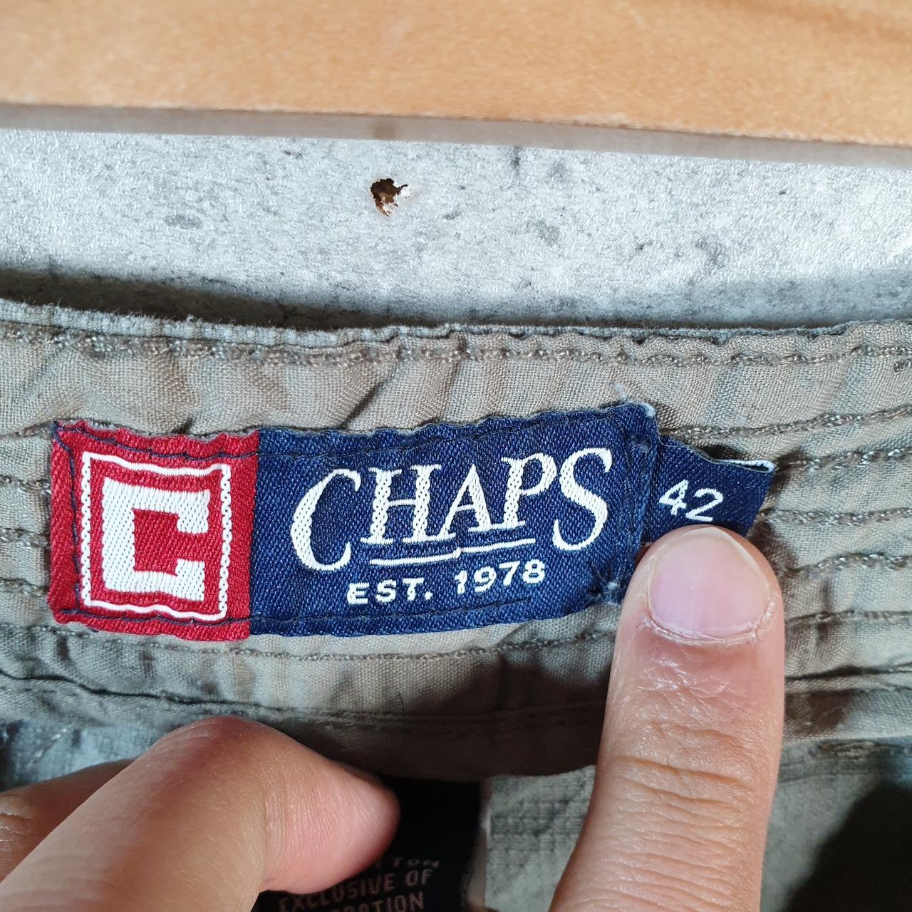 Vintage Chaps Ralph Lauren Chino Shorts Jorts Cargo Men’s W42 Grey Baggy Cotton A4283