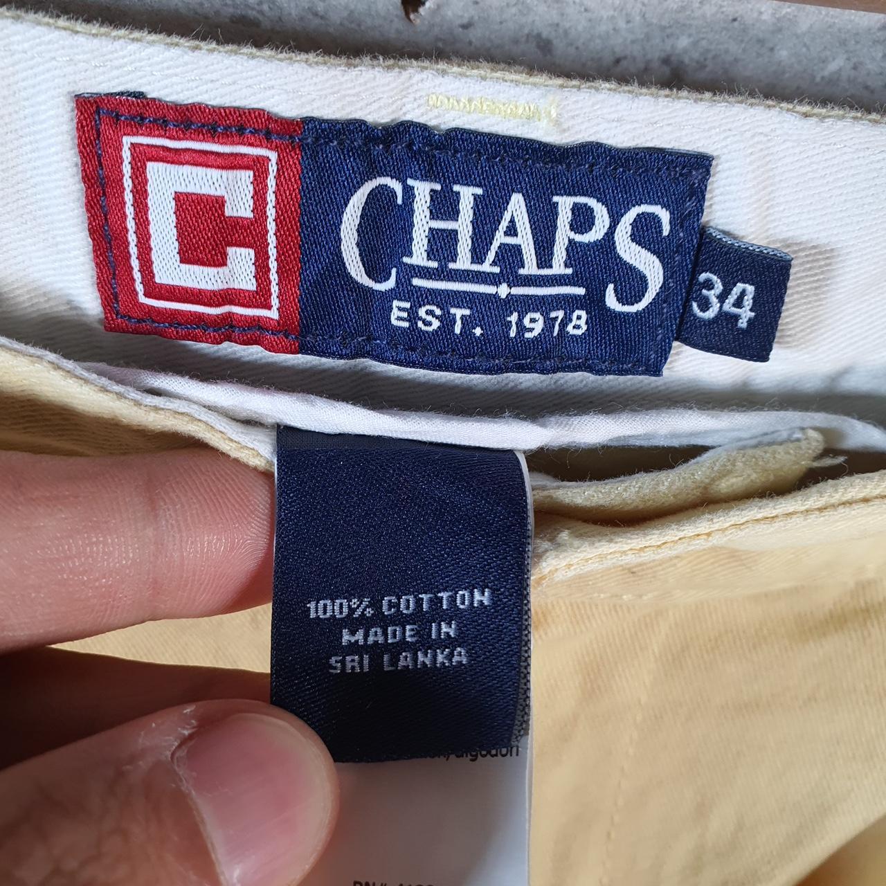 Vintage Chaps Ralph Lauren Polo Shorts Jorts Cargo Men’s W34 Yellow Baggy Cotton A4317