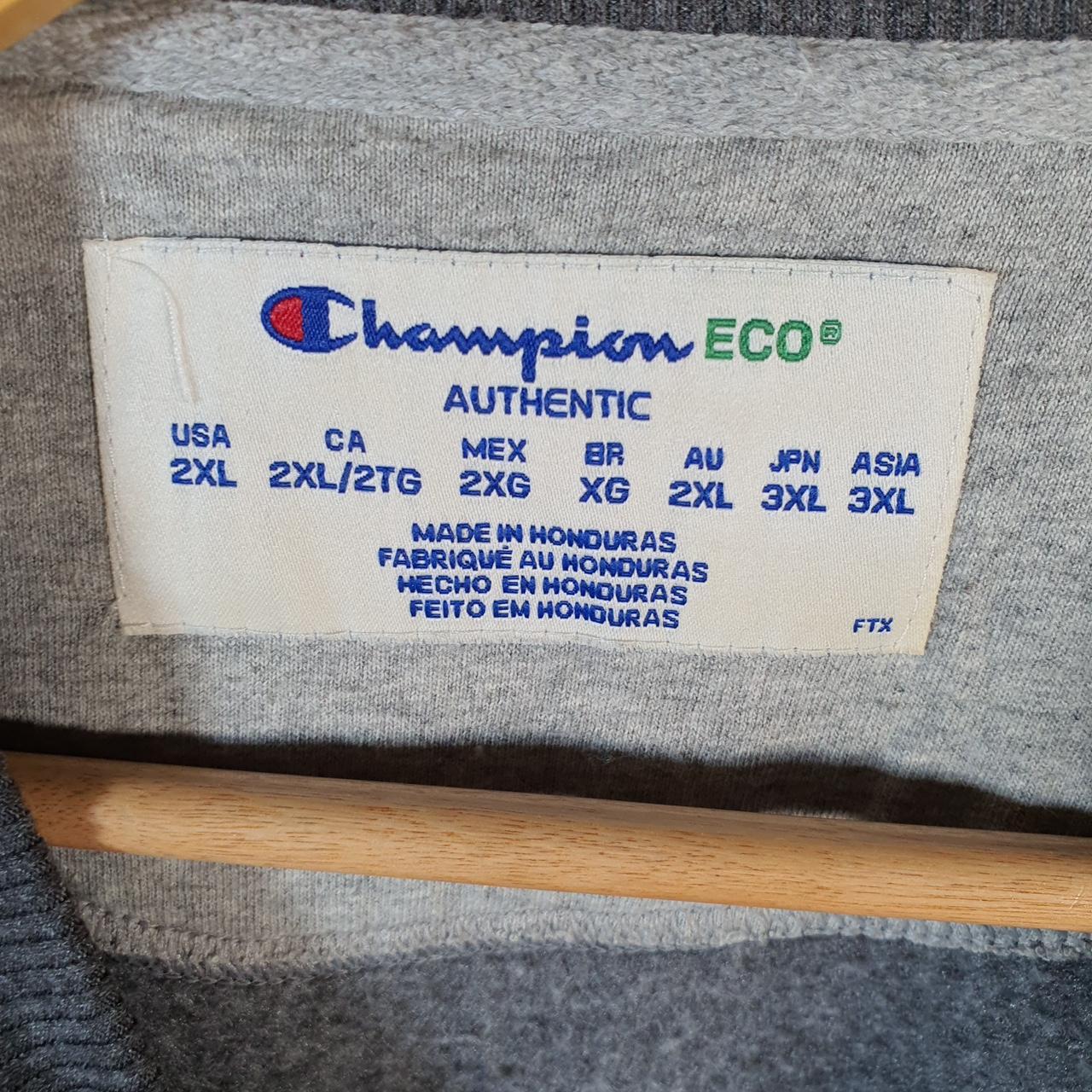 Vintage Champion Sweatshirt Men’s 2XL Grey USA Pullover Spellout Logo