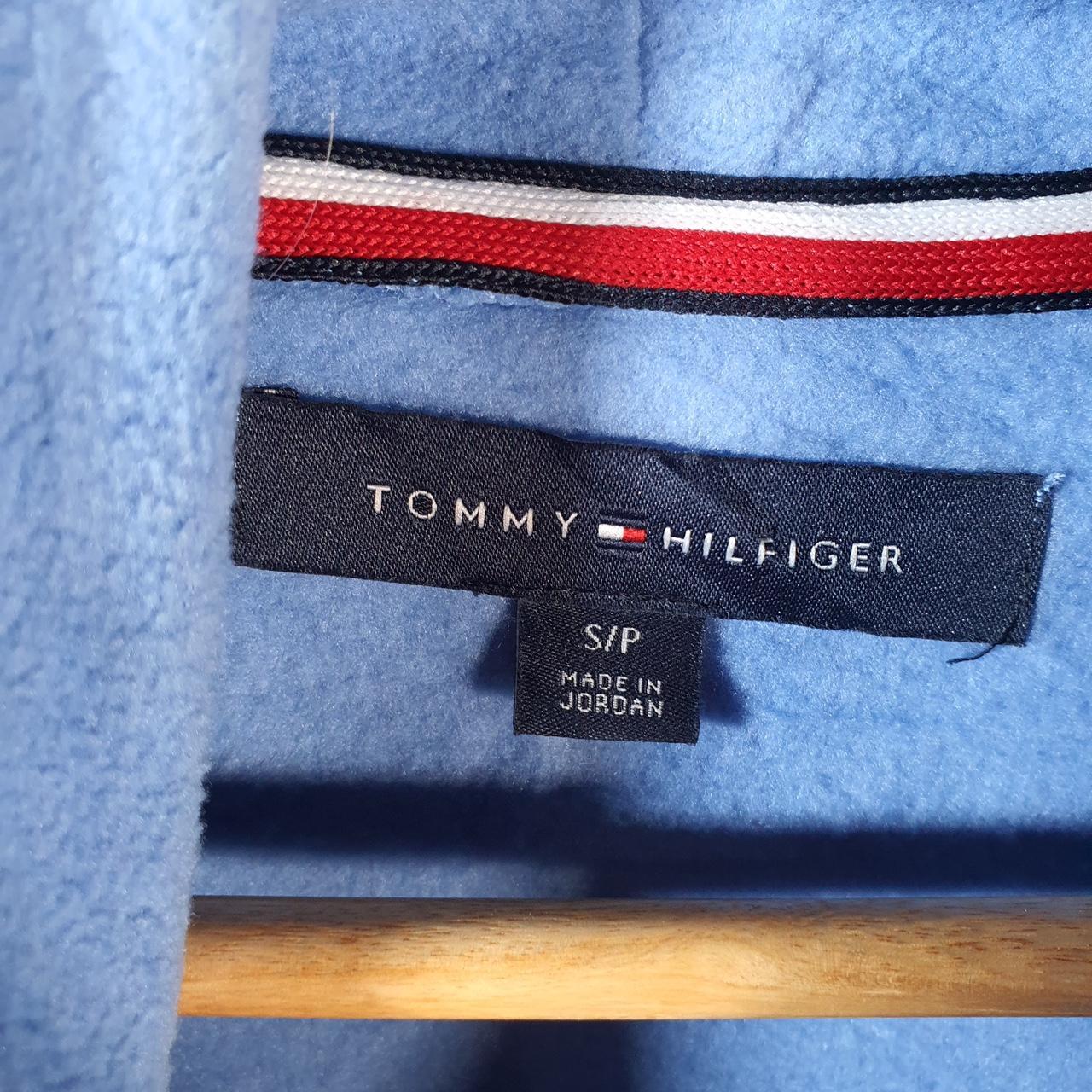 Tommy Hilfiger Fleece Pullover Sweatshirt Womens Small Blue Embroidered Logo