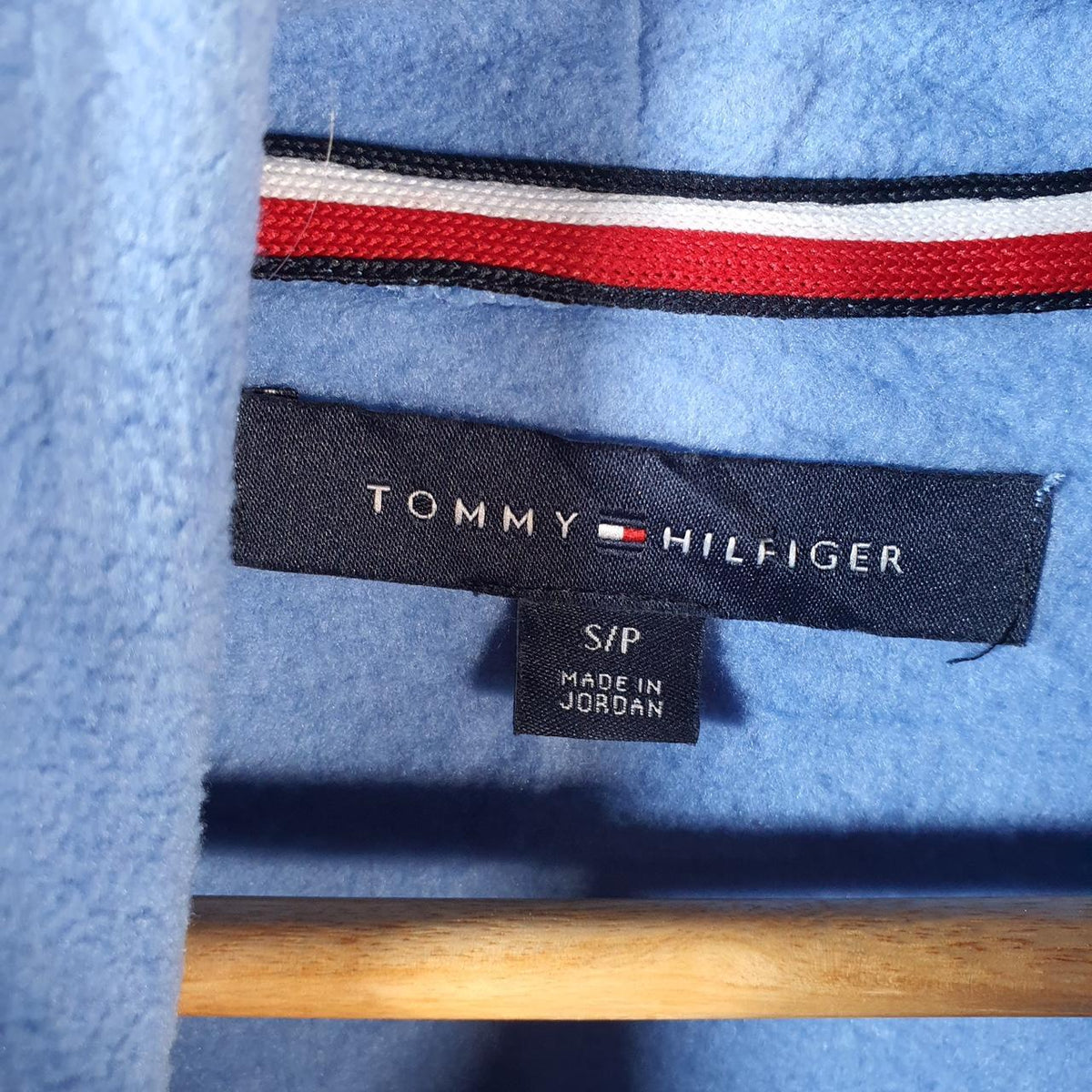 Tommy Hilfiger Fleece Pullover Sweatshirt Womens Small Blue Embroidered Logo