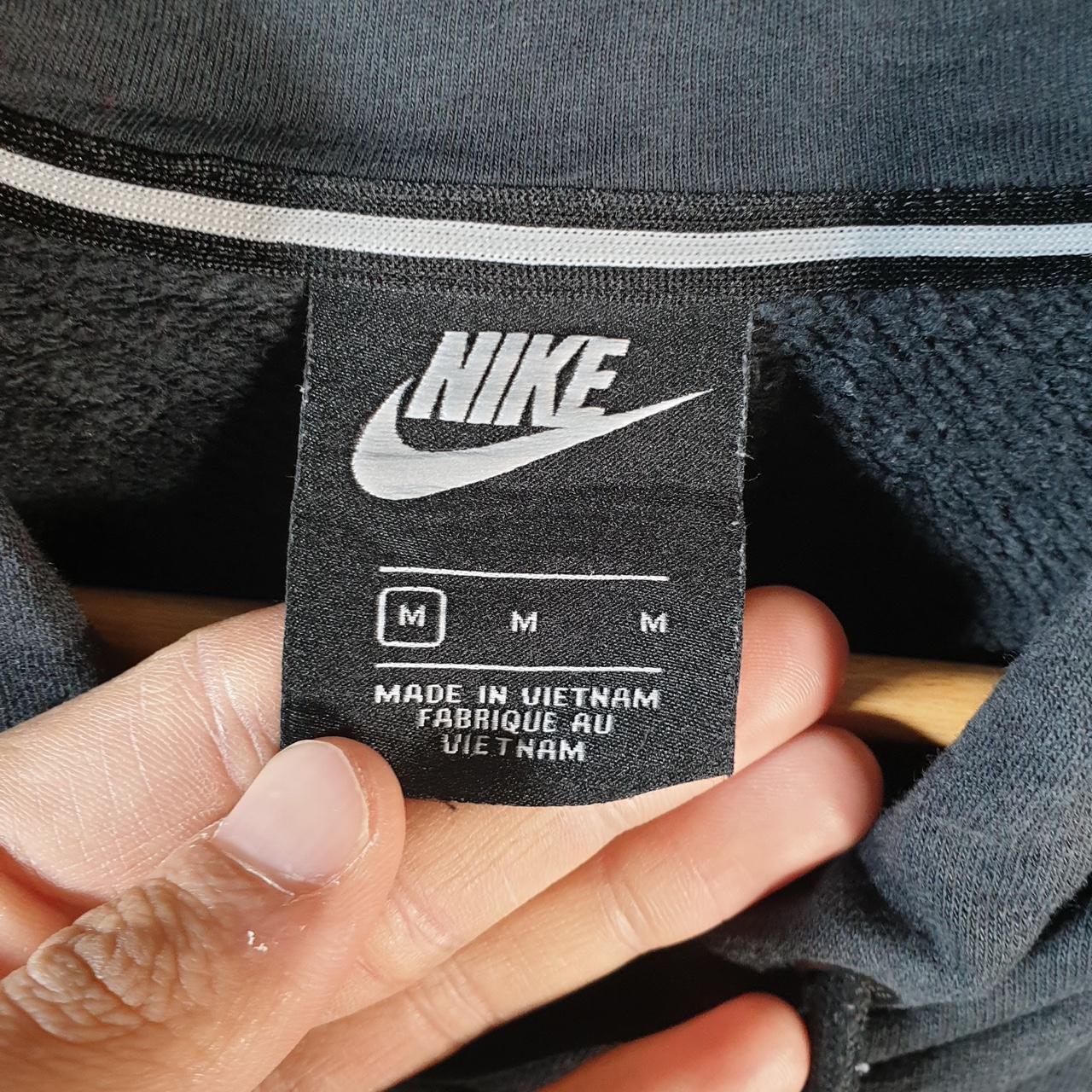 Vintage Nike Club Spellout Hoodie Womens Medium Black Swoosh Y2K Pullover