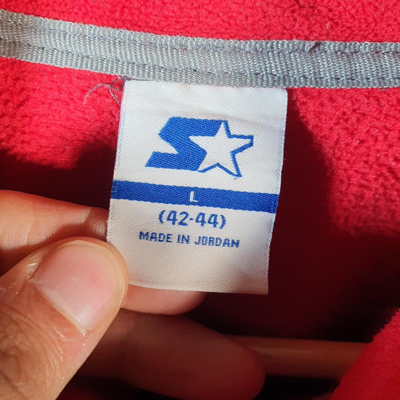 Vintage Starter Full Zip Fleece Sweatshirt Mens Large Red Logo Winter