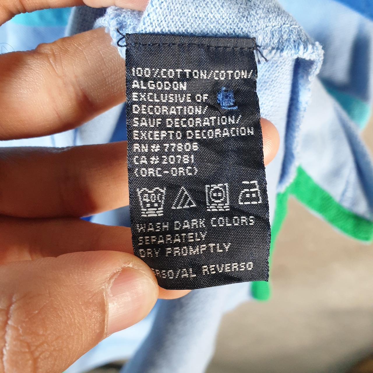 Vintage Tommy Hilfiger Polo Shirt Men’s Medium Blue Striped Custom Fit Embroidered Logo