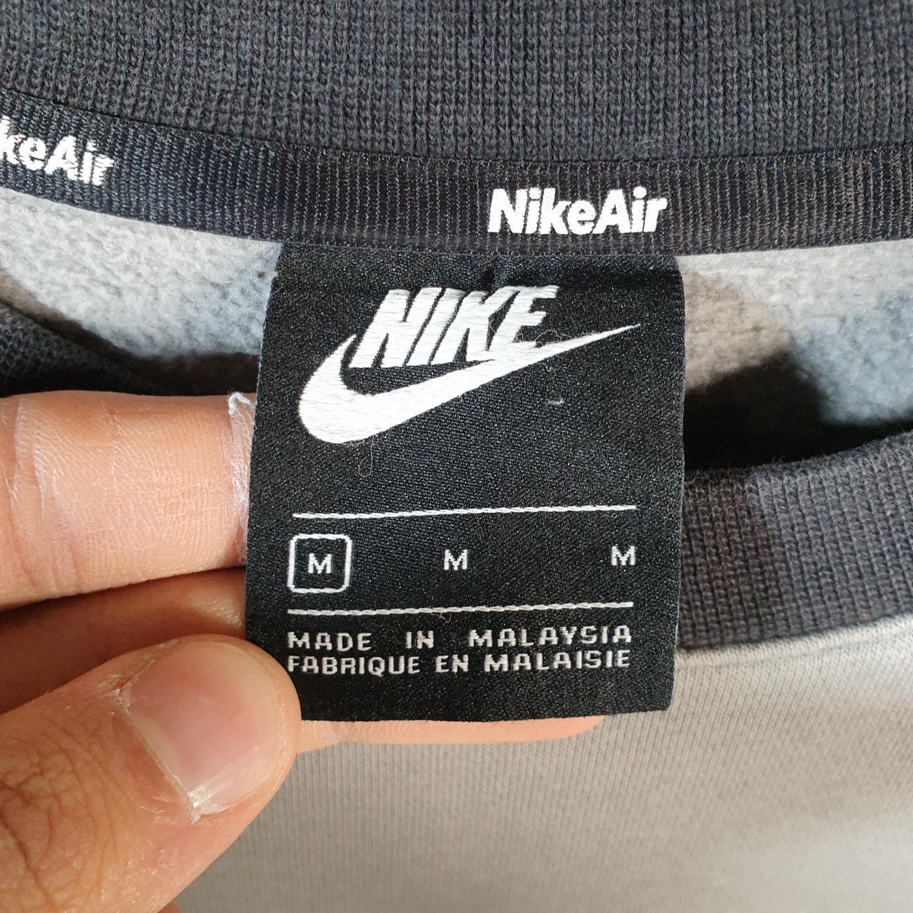 Vintage Nike Air Spellout Sweatshirt Mens Medium Grey Y2K Pullover Logo